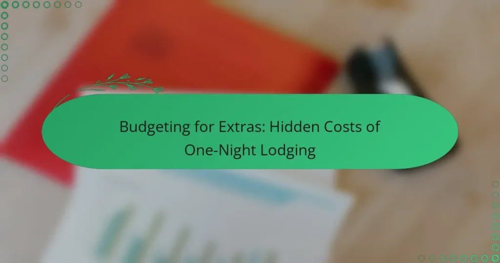 Budgeting for Extras: Hidden Costs of One-Night Lodging