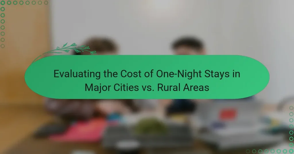 Evaluating the Cost of One-Night Stays in Major Cities vs. Rural Areas