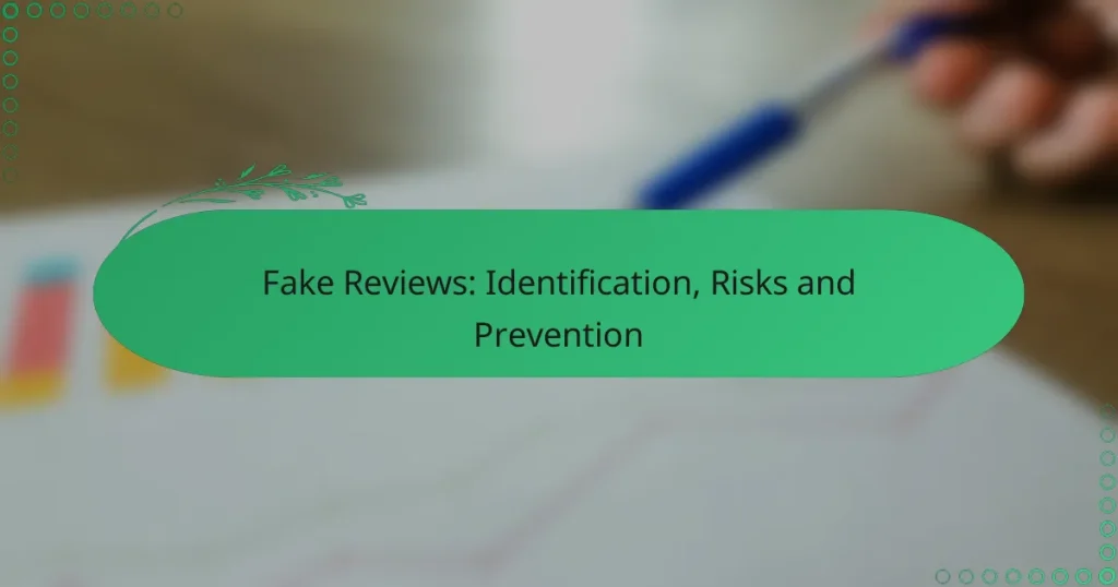 Fake Reviews: Identification, Risks and Prevention