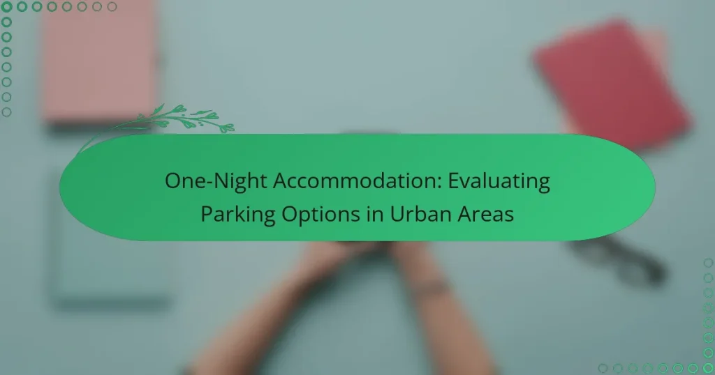 One-Night Accommodation: Evaluating Parking Options in Urban Areas