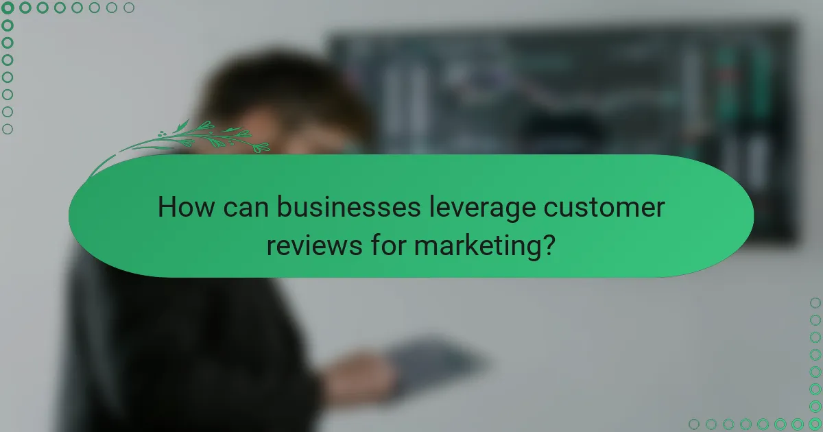 How can businesses leverage customer reviews for marketing?