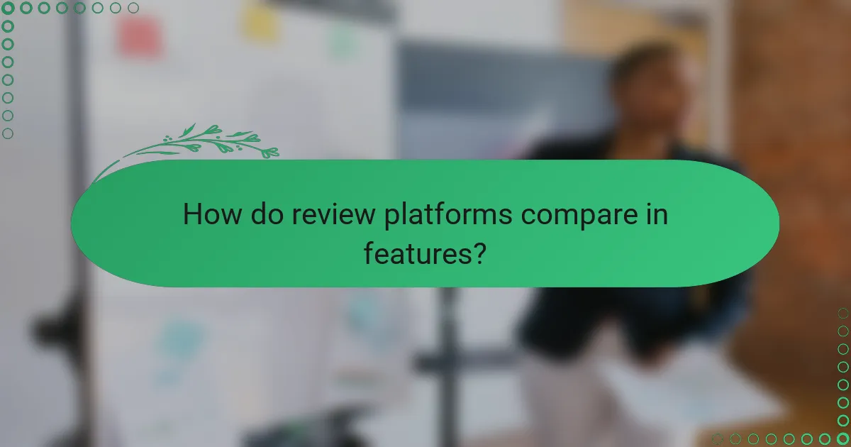 How do review platforms compare in features?