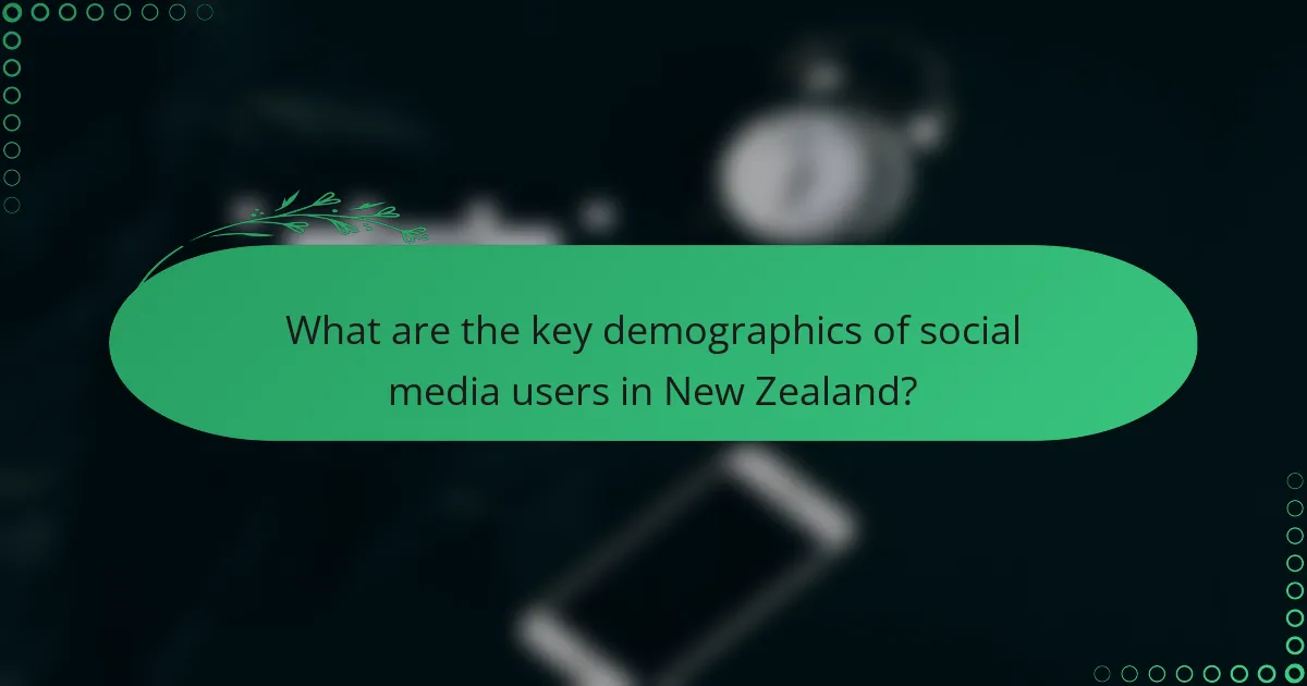 What are the key demographics of social media users in New Zealand?