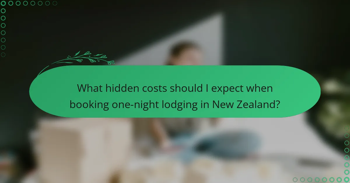 What hidden costs should I expect when booking one-night lodging in New Zealand?